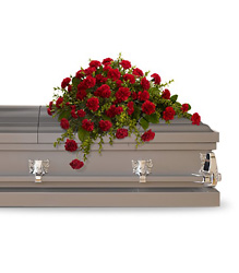 Adoration Casket Spray from Beck's Flower Shop & Gardens, in Jackson, Michigan
